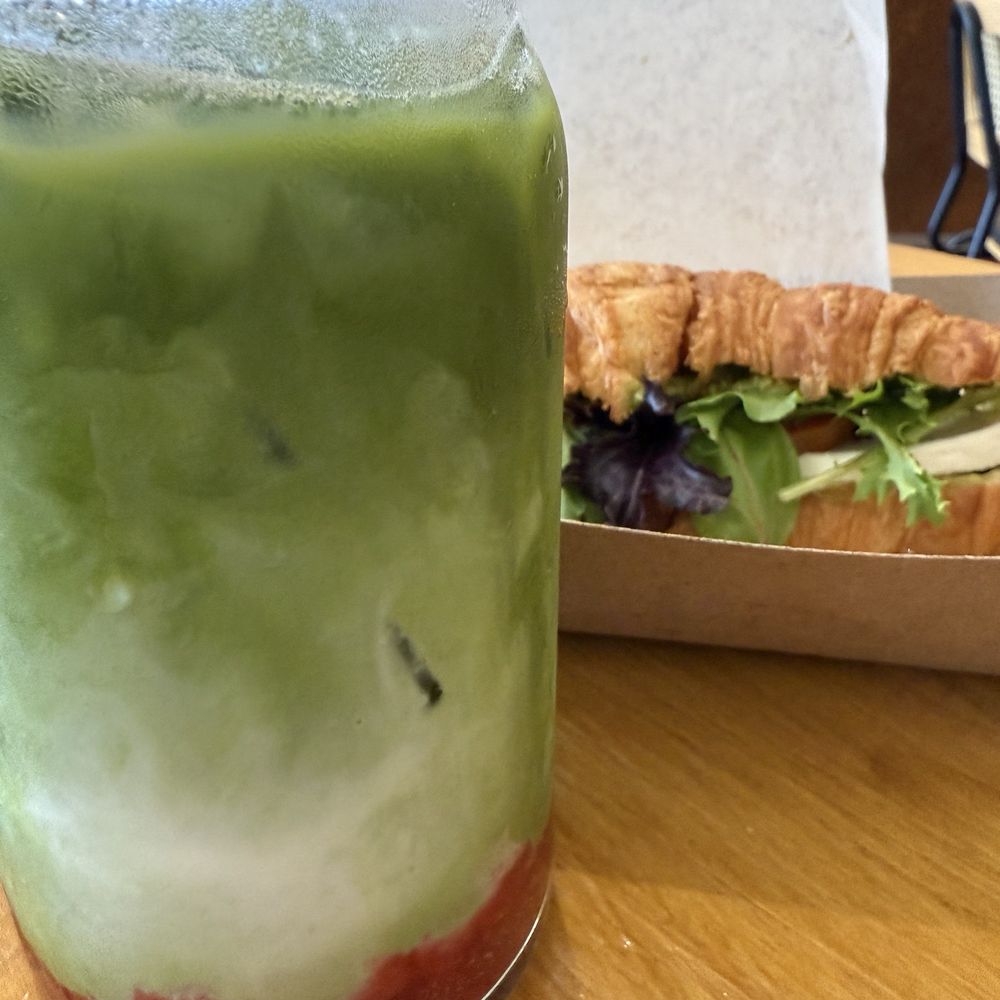 Soft Cafe - Raspberry matcha and caprese croissant - Coffee & Tea Near Me - Hawthorne, California Soft Cafe - Raspberry matcha and caprese croissant - Coffee & Tea Near Me - Hawthorne, California