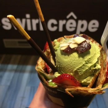 T-Swirl Crepe - Matcha Azuki Bean Crepe :)) - Creperies Near Me - Flushing, New York