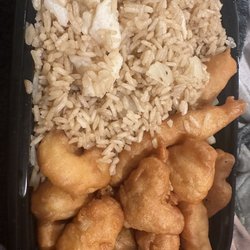 China Woks - Sweet and Sour Chicken w/ Chicken Fried Rice (Sauce not pictured)