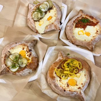 Skalka - Chicken Boat (top right), Lobiani Boat (bottom right), Stroganoff Boat (left) - Breakfast & Brunch Near Me - Seattle, Washington Skalka - Chicken Boat (top right), Lobiani Boat (bottom right), Stroganoff Boat (left) - Breakfast & Brunch Near Me - Seattle, Washington