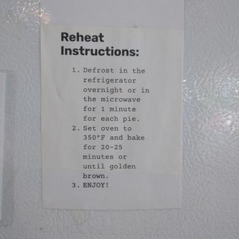 Australian Pie Company - Reheat instructions - Bakeries Near Me - Burien, Washington
