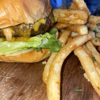 Crows Nest - Burger with fries - Seafood Near Me - Warwick, Rhode Island Crows Nest - Burger with fries - Seafood Near Me - Warwick, Rhode Island