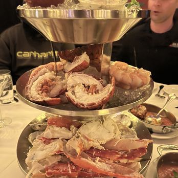 Del Frisco's Double Eagle Steakhouse - Seafood tower shrimp, crab, oysters - Steakhouses Near Me - Denver, Colorado Del Frisco's Double Eagle Steakhouse - Seafood tower shrimp, crab, oysters - Steakhouses Near Me - Denver, Colorado