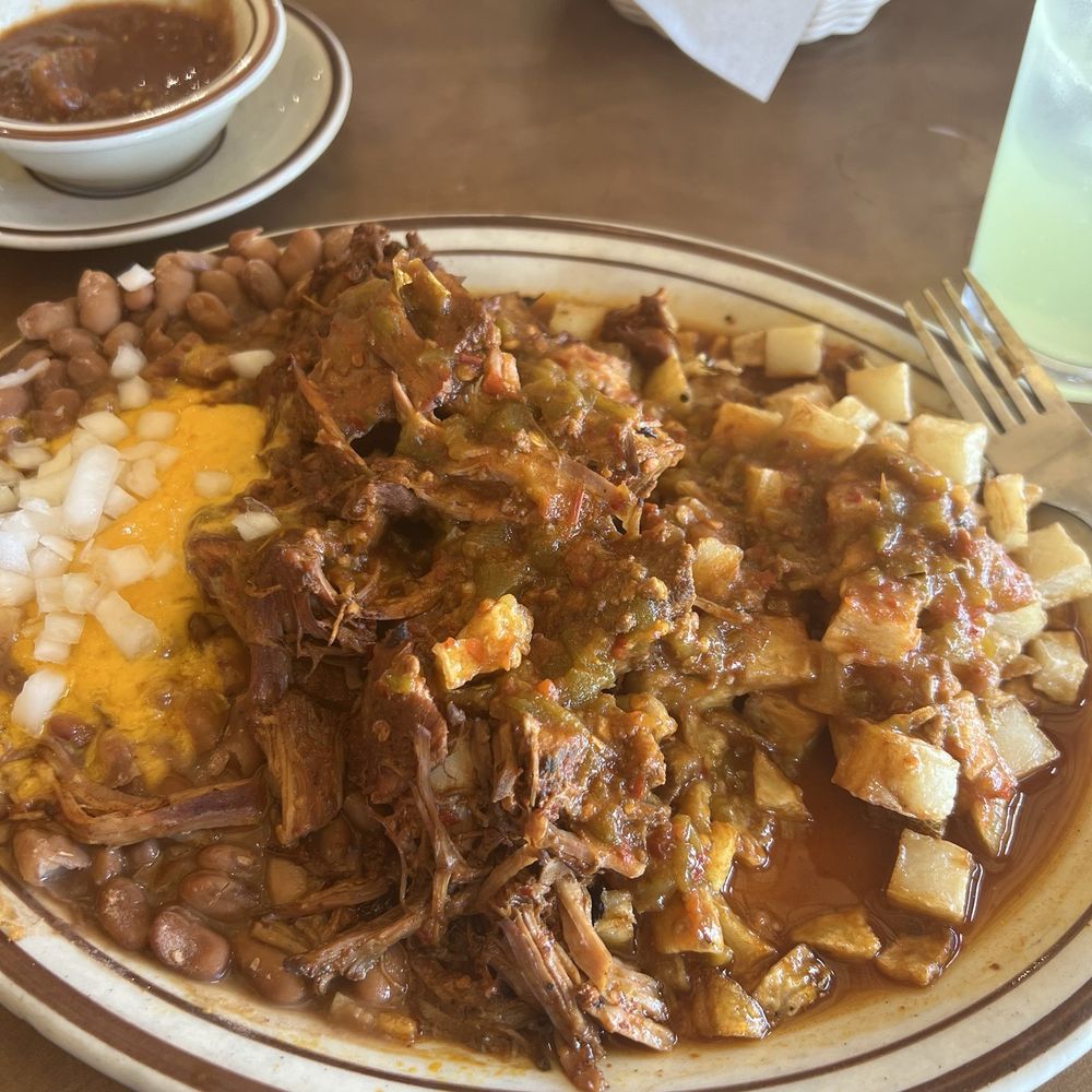 Sadie's - Carne adovado (sp?) which is a tasty dish! - New Mexican Cuisine Near Me - Albuquerque, New Mexico Sadie's - Carne adovado (sp?) which is a tasty dish! - New Mexican Cuisine Near Me - Albuquerque, New Mexico