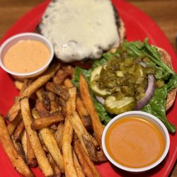 Burgers & Barley - Custom quinoa and black bean sandwich