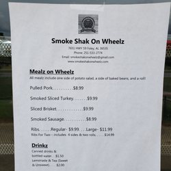 Smoke Shak on Wheels - Menu