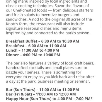 Knott’s Hotel - Restaurant hours - Hotels Near Me - Buena Park, California Knott’s Hotel - Restaurant hours - Hotels Near Me - Buena Park, California