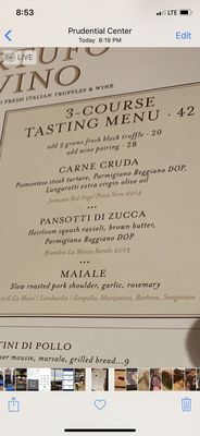 Menu photo 1 Tartufo Restaurant Newton, MA