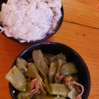 Darwell's Cafe - Sides of New Orleans green beans and sour cream potato salad. - Salad Near Me - Long Beach, Mississippi