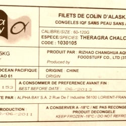 Café Chineur - Voilà l'origine du colin qui est servi comme plat du jour ! :)