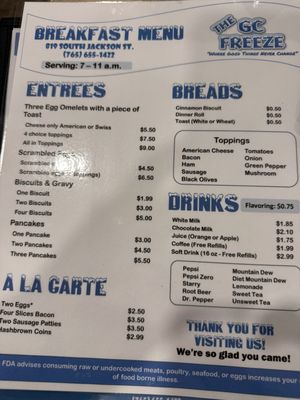 Menu photo 3 The GC Freeze Greencastle, IN Menu photo 3 The GC Freeze Greencastle, IN