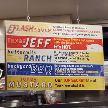 Flashbird Chicken - Menu/ Sauces - Chicken Shop Near Me - Santa Cruz, California