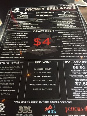Menu photo 4 Mickey Spillane's New York, NY