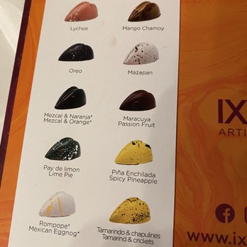Ixcacao: Artisanal Chocolate - Flavor menu - Chocolatiers & Shops Near Me - El Paso, Texas