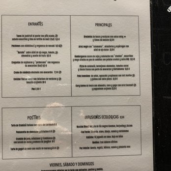 Vega - Menu - Vegan Near Me - Madrid, M Vega - Menu - Vegan Near Me - Madrid, M