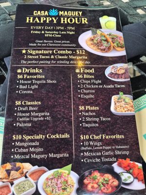 Menu photo 1 Casa Maguey Claremont, CA