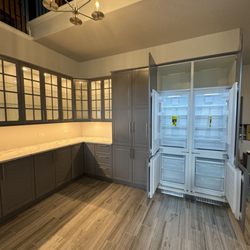 American Improvement Installations - Ikea sektion cabinets with built in refrigerators