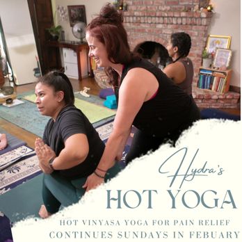 Hydra Yoga Therapy - Hot Yoga for Pain Relief continues Sundays in Feb. Using the 26&2 for relief of upper body and lower body pain points. - Yoga Near Me - San Jose, California Hydra Yoga Therapy - Hot Yoga for Pain Relief continues Sundays in Feb. Using the 26&2 for relief of upper body and lower body pain points. - Yoga Near Me - San Jose, California
