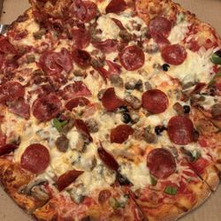 Crush Pizza and Alehouse - Half Meat Lovers, half supreme