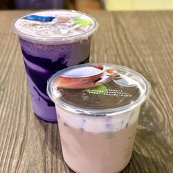 Boba Cha Cha - Potted Plant and Taro Milk Tea