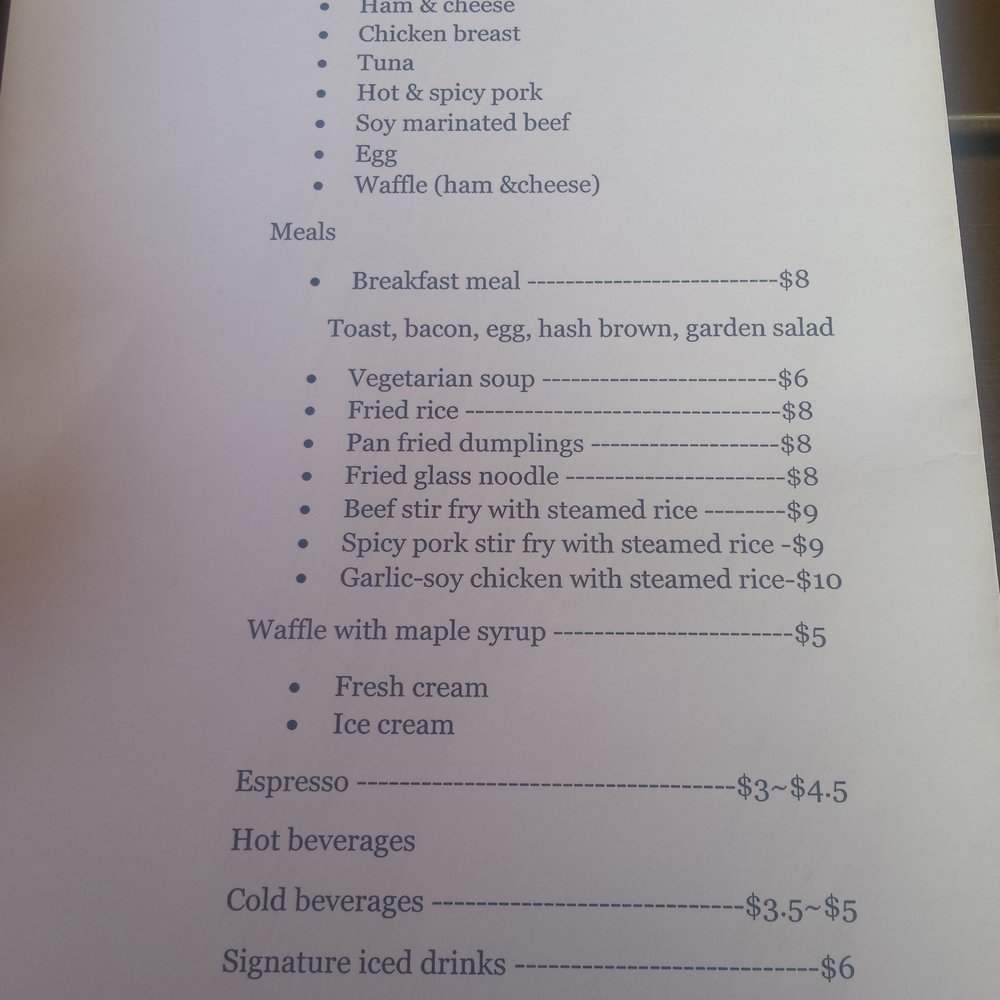 Da Won Waffle & Coffee - Menu - Coffee & Tea Near Me - Hindmarsh, SA