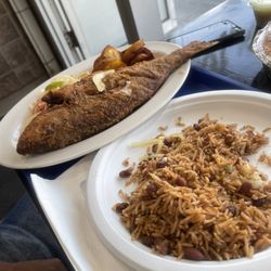 Kreyol Flavor Flatbush - Rice and peas and fried fish