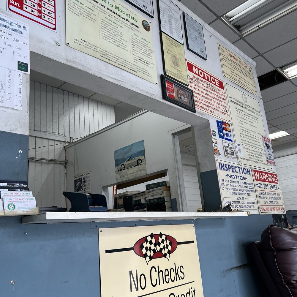 Vista Test Only Center - Front desk - Smog Check Stations Near Me - Pasadena, California Vista Test Only Center - Front desk - Smog Check Stations Near Me - Pasadena, California