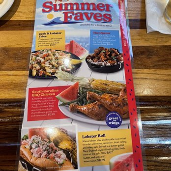 Glory Days Grill - Summer seasonal menu (other side) - Sports Bars Near Me - Herndon, Virginia