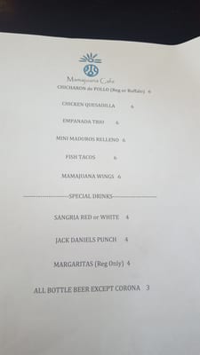 Menu photo 8 Mamajuana Cafe Paterson Paterson, NJ