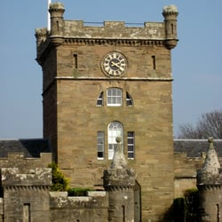 Culzean Castle and Country Park - Clock tower opposite the main castle building.