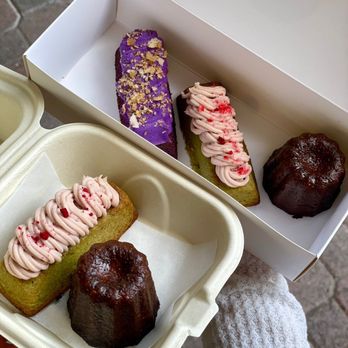 brown bag cookies - Ube something (very good) Strawberry matcha dessert (was ok) Canele (very good) 5 pieces cost almost $25 and they're really small - Desserts Near Me - Los Angeles, California brown bag cookies - Ube something (very good) Strawberry matcha dessert (was ok) Canele (very good) 5 pieces cost almost $25 and they're really small - Desserts Near Me - Los Angeles, California
