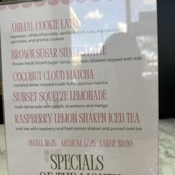 Specials of the month