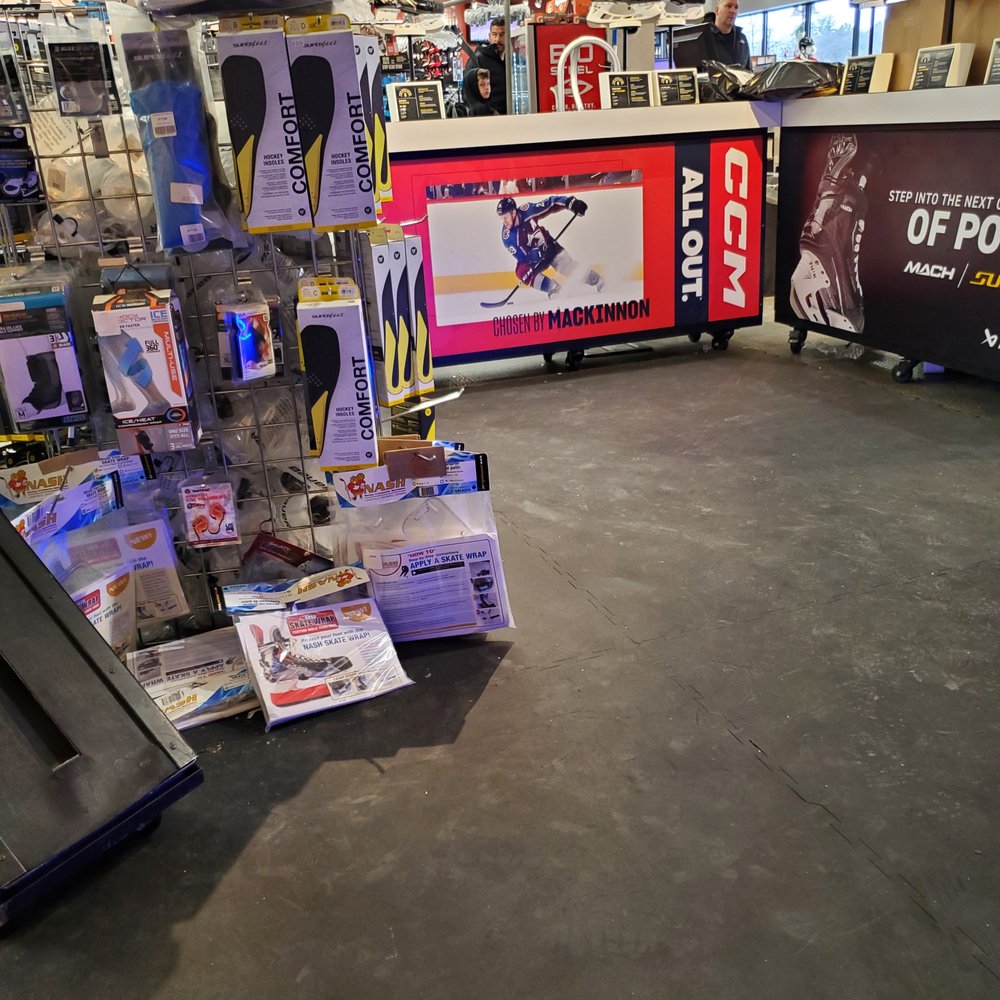 Pure Hockey - Not the best picture but you can see some of the skates they have on display - Hockey Equipment Near Me - Glenview, Illinois Pure Hockey - Not the best picture but you can see some of the skates they have on display - Hockey Equipment Near Me - Glenview, Illinois