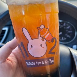 Large peach jasmine tea + boba