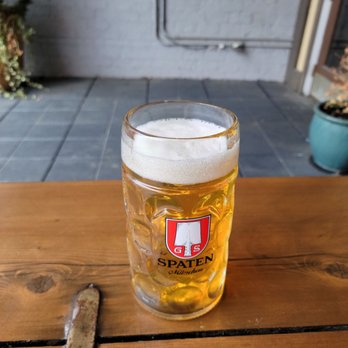Der Biergarten - Spaten lager liter - German Near Me - Atlanta, Georgia Der Biergarten - Spaten lager liter - German Near Me - Atlanta, Georgia