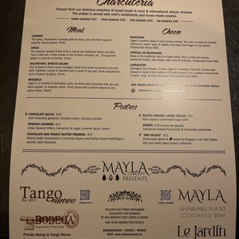 Tango Nuevo - Meat cheese and dessert menu - Tapas/Small Plates Near Me - Kingston, Ontario