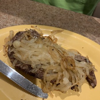 Jay Bees - Liver & Onion! I like it this way, a big liver steak. Two thin liver steaks topped with onions. - American Near Me - Lake Wales, Florida