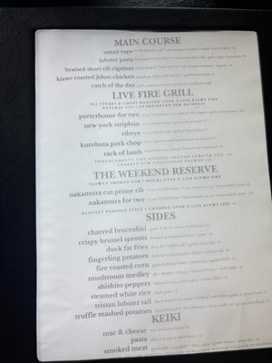 Menu photo 1 The Cutlery Honolulu, HI