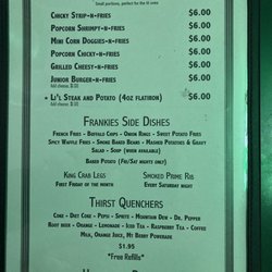 Frankies Bar N Grill - Sides menu