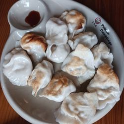 Fried chicken and cabbage dumplings