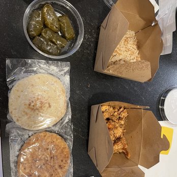 NAYA - Pita bread. Grape Leaves. Side of rice. Side of chicken. - Mediterranean Near Me - Watertown, Massachusetts