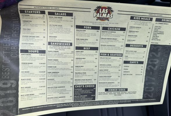 Menu photo 3 Las Palmas Latin Grill Tampa, FL