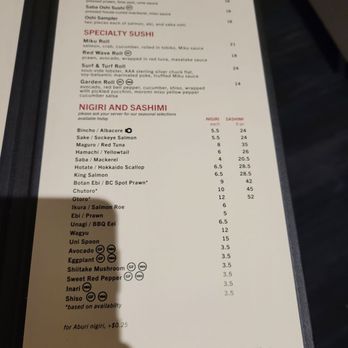 Miku - Menu - Japanese Near Me - Vancouver, British Columbia Miku - Menu - Japanese Near Me - Vancouver, British Columbia