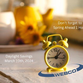 WEBCO Security - Don't Forget to turn your clocks AHEAD on March 10th, 2024 - Security Systems Near Me - Ramsey, Minnesota WEBCO Security - Don't Forget to turn your clocks AHEAD on March 10th, 2024 - Security Systems Near Me - Ramsey, Minnesota