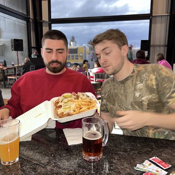 Zesti Food Carts - Me and Reid with our food and drinks - Food Trucks Near Me - Forest Grove, Oregon