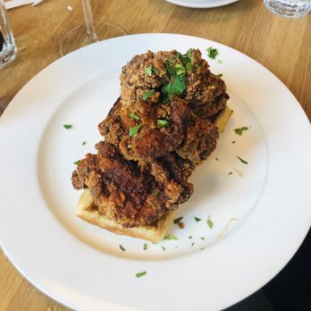 Earls Kitchen + Bar - Chicken and Hot Crispy Chicken Waffles - New American Near Me - Boston, Massachusetts