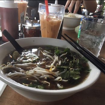 Just Pho You - Yummy pho! This is P1! Thai iced tea in the background. - Vietnamese Near Me - Newberg, Oregon Just Pho You - Yummy pho! This is P1! Thai iced tea in the background. - Vietnamese Near Me - Newberg, Oregon