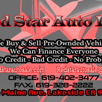 Red Star Auto - Used Car Dealers Near Me - Lakeside, California Red Star Auto - Used Car Dealers Near Me - Lakeside, California
