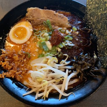 Ramen Ya - Blackjack (half Spicy Tonkotsu & half Black Tonkotsu) - Ramen Near Me - Glen Burnie, Maryland
