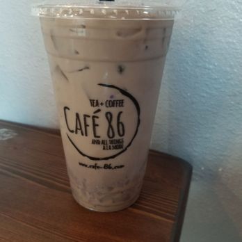 Cafe 86 - Ube Milk Tea w/ Lychee - Desserts Near Me - Las Vegas, Nevada